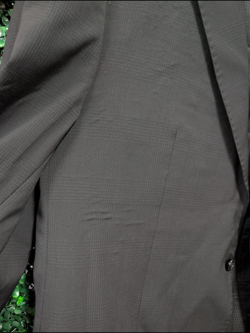 Emporio Armani G Line Black Men's Two-Button Suit Jacket- Damage